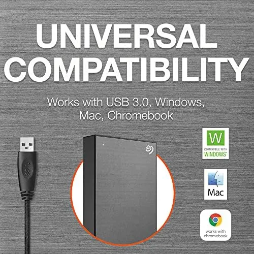 Seagate External USB Hard Disk One Touch 1TB 2.5 Inch (Black) view 3